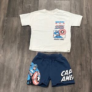 Zara Kids Captain America Set - White and Blue